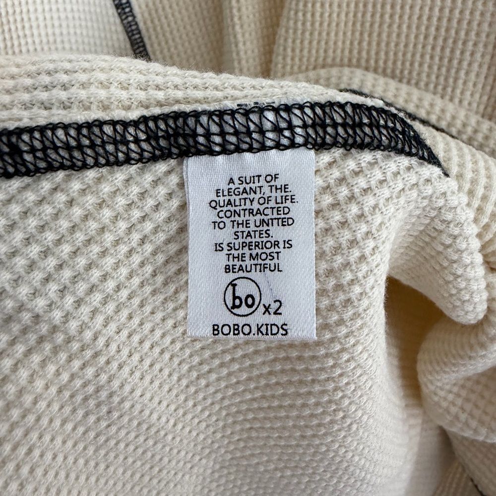 Bobo Choses Kids Girl Waffle Knit Dress Sz 110 4-6 - Picture 5 of 7